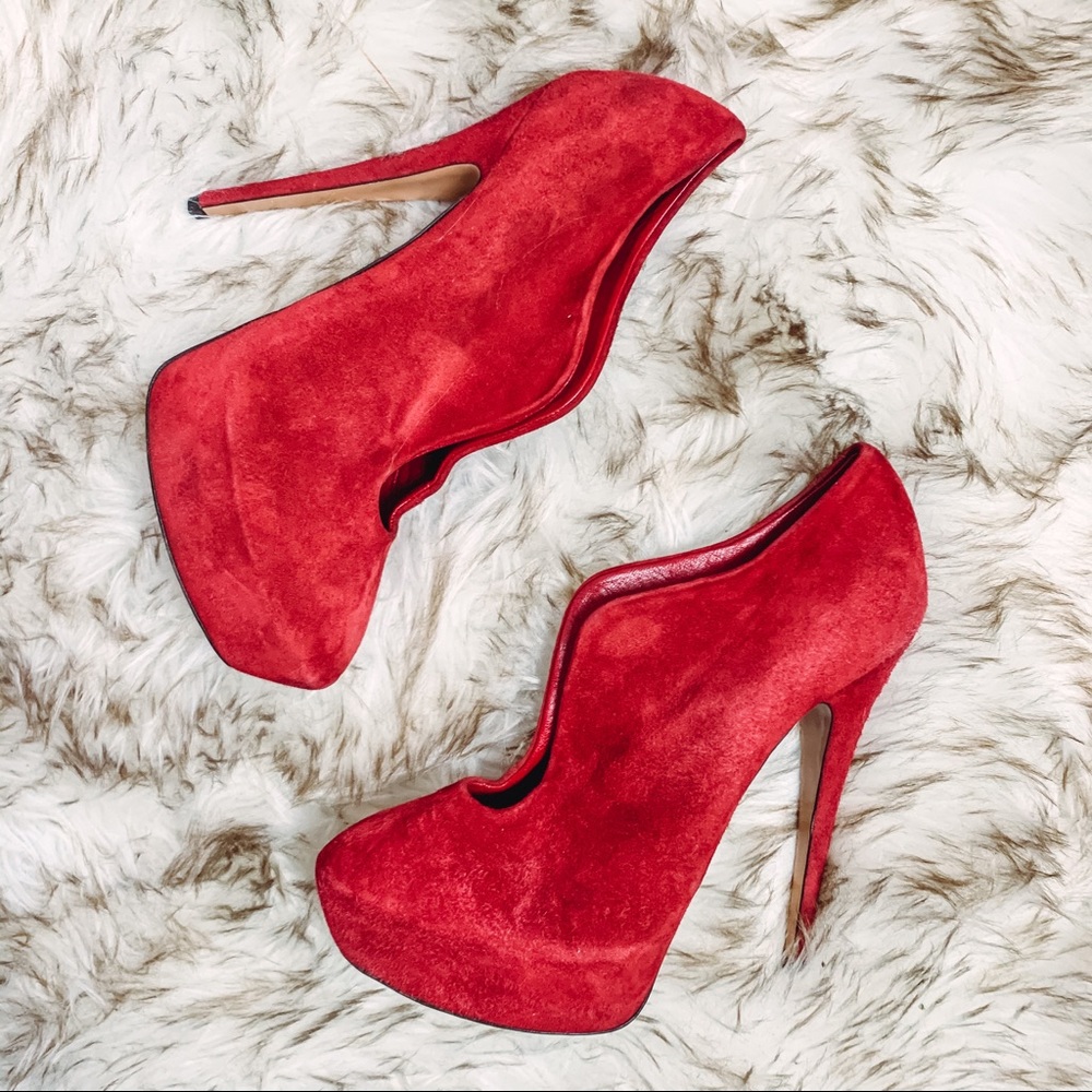 Casadei Red High Heels Booties